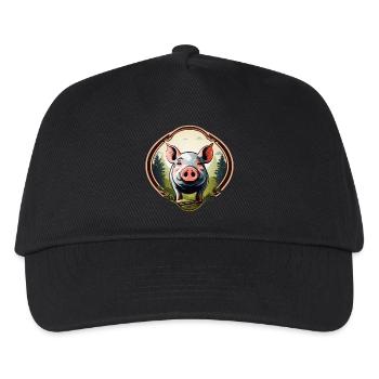 Lucky Pig - Kids’ Baseball Cap - black - Front
