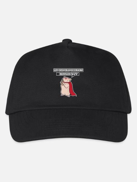 Maus Statement Haustiere Heimtier Statement - Kinder Basecap - Schwarz