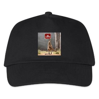 NoJumping - Kangaroo MEME - Kinder Basecap - Schwarz - Vorne
