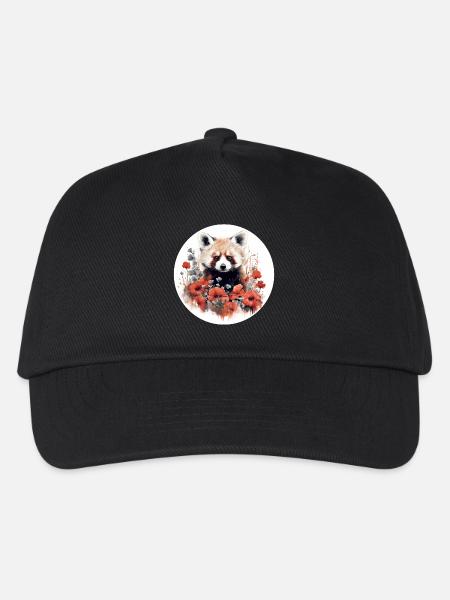 Roter Panda - Kinder Basecap - Schwarz