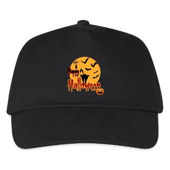 Happy Halloween Full Moon Cat - Kids’ Baseball Cap - black - Front