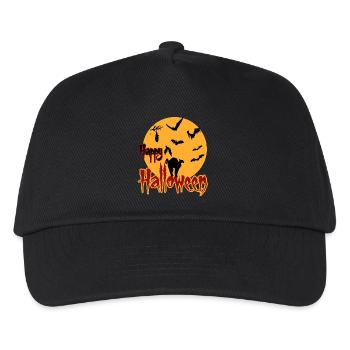 happy halloween Mond cat - Kinder Basecap - Schwarz - Vorne
