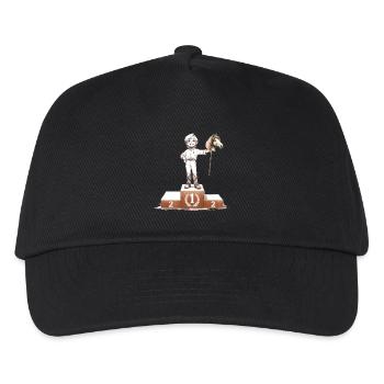 Hobby Horsing Siegerpodest - Kinder Basecap - Schwarz - Vorne
