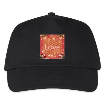 Fleur de vie amour cadeaux de Noël - Casquette de baseball Enfant - noir - Devant