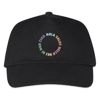 Pastel Global Greetings Circle - Kids’ Baseball Cap - black - Front