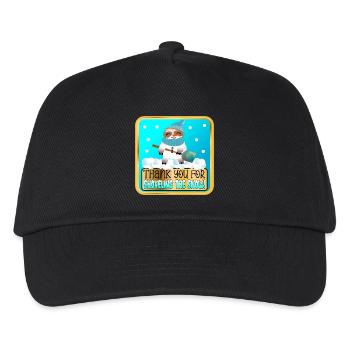 SCHNEE SCHAUFELN - DANKE FAULTIER - Kinder Basecap - Schwarz - Vorne