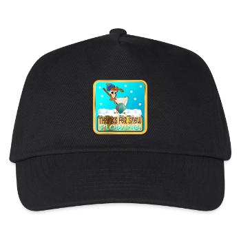 WINTERHUHN - DANKE FÜRS SCHNEEPFLÜGEN - Kinder Basecap - Schwarz - Vorne