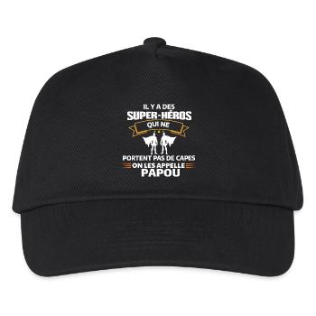 Super-Héros Sans Capes Humour - Casquette de baseball Enfant - noir - Devant