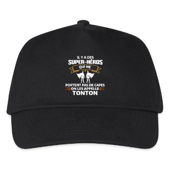 Super Héros Sans Capes Humour - Casquette de baseball Enfant - noir - Devant