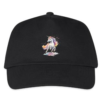 tanzendes Einhorn - Kinder Basecap - Schwarz - Vorne