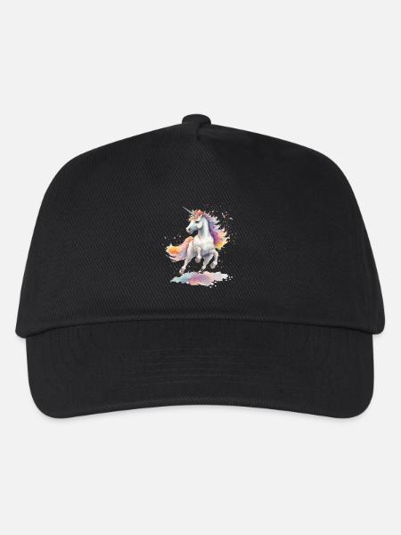 tanzendes Einhorn - Kinder Basecap - Schwarz
