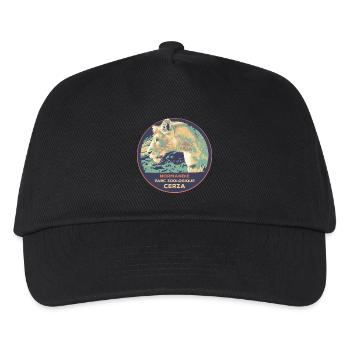 CERZA Löwin Patch: Majestätische Natur - Kinder Basecap - Schwarz - Vorne