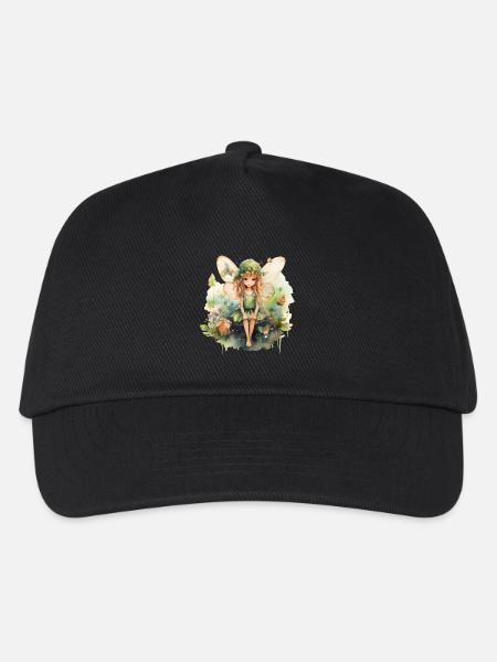 Kleine Aquarellfee - Kinder Basecap - Schwarz