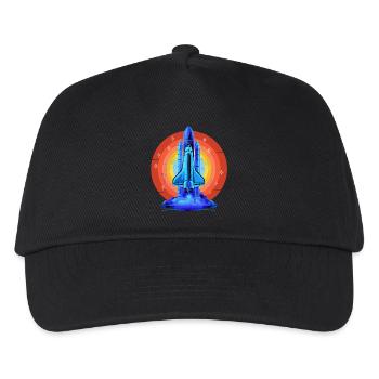 NAVETTE SPATIALE BLEUE RETRO VINTAGE - Casquette de baseball Enfant - noir - Devant
