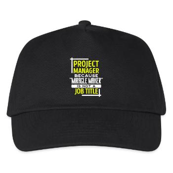 Projektmanager Statement Job Manager Karriere - Kinder Basecap - Schwarz - Vorne