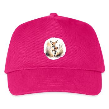Fawn Watercolor - Kids’ Baseball Cap - fuchsia - Front