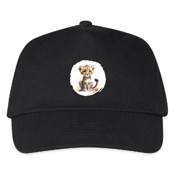 Aquarell Gepard - Kinder Basecap - Schwarz - Vorne