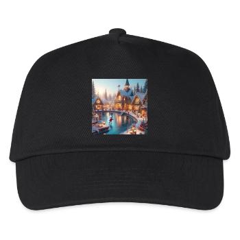 Village Scandinave Noël - Casquette de baseball Enfant - noir - Devant