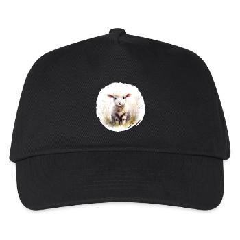 Lamb Watercolor - Kids’ Baseball Cap - black - Front
