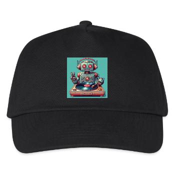 Robotic Vinyl Turntable - Kids’ Baseball Cap - black - Front
