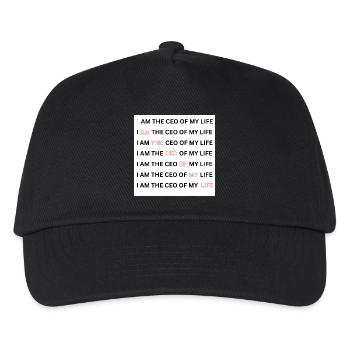I AM THE CEO OF MY LIFE - Kinder Basecap - Schwarz - Vorne