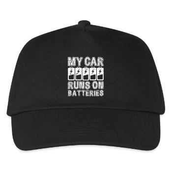 My Car Runs On Batteries eCar Electric Car - Kids’ Baseball Cap - black - Front