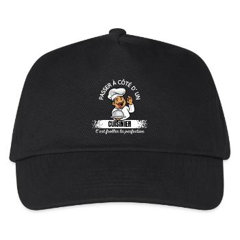 Cartoon Chef: Walk by a Cook - Kids’ Baseball Cap - black - Front