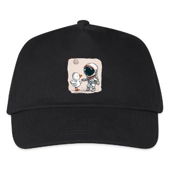 Mignon astronaute et oie dessin animé Design | Espace - Casquette de baseball Enfant - noir - Devant