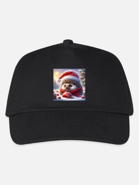 Weihnachts-Igel - Kinder Basecap - Schwarz