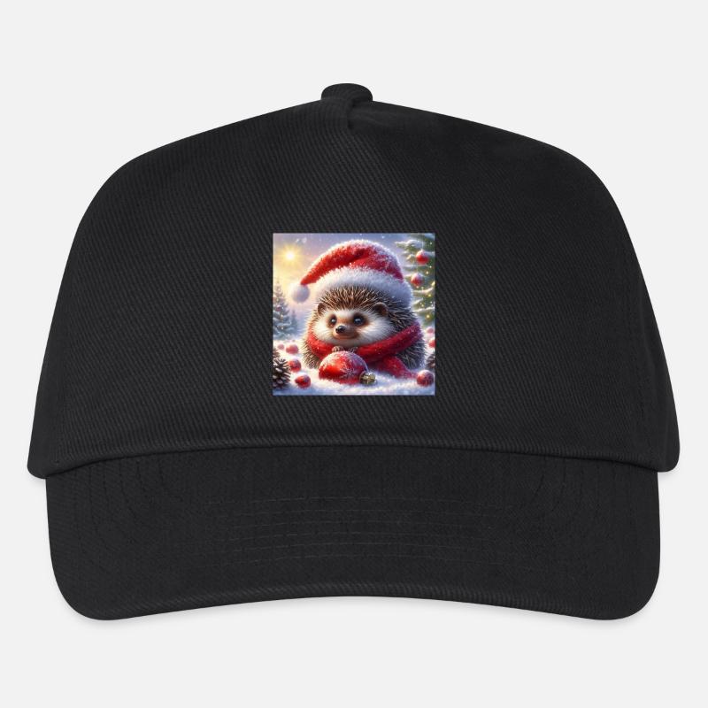 Weihnachts-Igel - Kinder Basecap - Schwarz