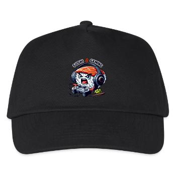 Sushi playing video games - Kids’ Baseball Cap - black - Front