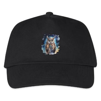 Power Animal Owl, Wisdom, Intuition, Shamanic - Kids’ Baseball Cap - black - Front