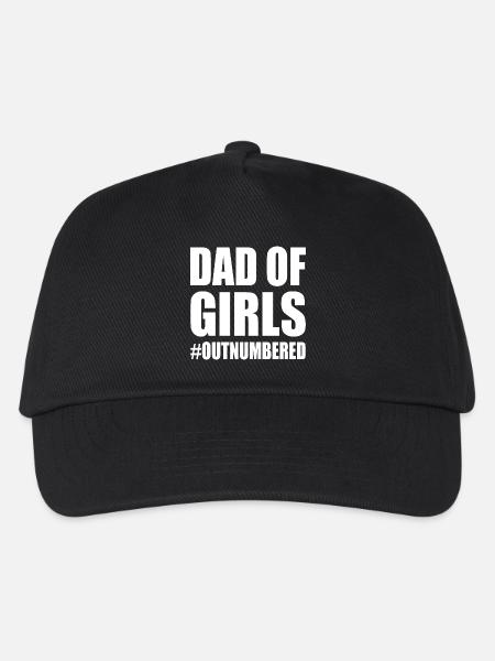 Dad of girls outnumbered - Kinder Basecap - Schwarz