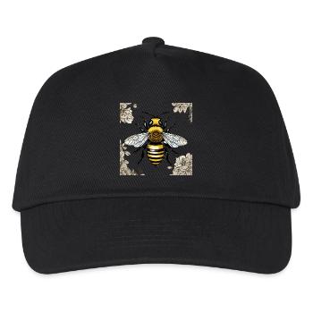 Honigbiene - Kinder Basecap - Schwarz - Vorne