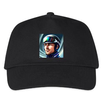 Ski Jumper Portrait - Kids’ Baseball Cap - black - Front