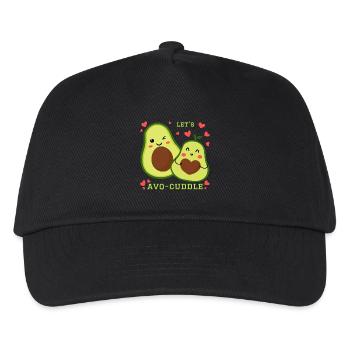 Lets Avo-Cuddle Avocado Snuggle Kawaii Cartoon - Kids’ Baseball Cap - black - Front