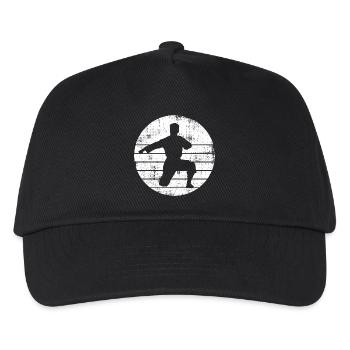 Karateka Skizze - Kinder Basecap - Schwarz - Vorne
