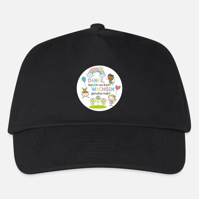 Danke fürs Wachsen – Kinderfreundliches Design - Kinder Basecap - Schwarz