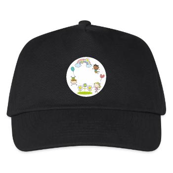 Assorted Kids Rainbow Floral Balloon - Kids’ Baseball Cap - black - Front