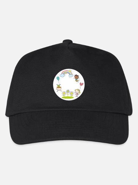 Assorted Kids Rainbow Floral Balloon - Kids’ Baseball Cap - black