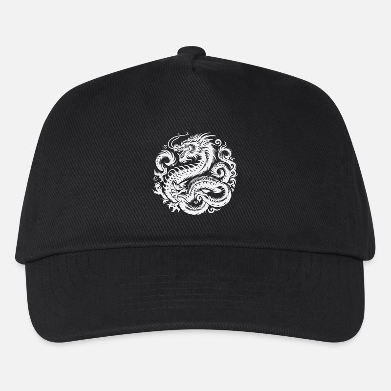 Chinesisches Drachen-Tattoo - Kinder Basecap - Schwarz