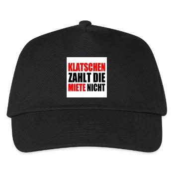 klatschen zahlt nicht die miete - Kinder Basecap - Schwarz - Vorne