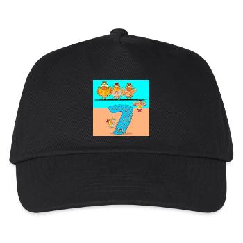 7ème Anniversaire Écolier - Polager Volaille - Casquette de baseball Enfant - noir - Devant