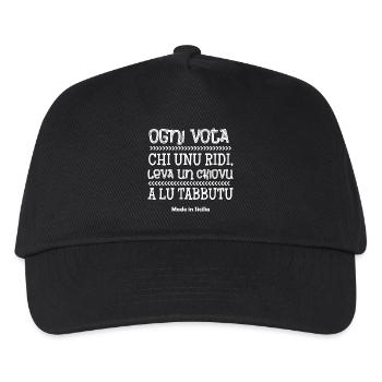 Sizilien T-Shirt Sizilianisches Sprichwort jede Stimme, die - Kinder Basecap - Schwarz - Vorne