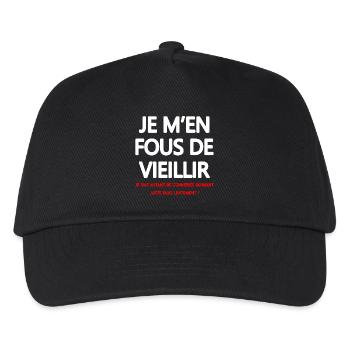 Jugend-Vintage-Humor-T-Shirt - Kinder Basecap - Schwarz - Vorne