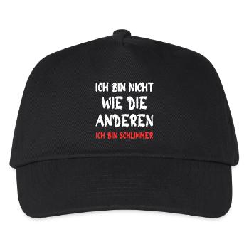 Ich bin nicht wie die anderen – Schlimmer - Kinder Basecap - Schwarz - Vorne