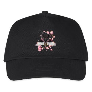 prächtiger Hirschkäfer mit Flügel & Magnolienblüte - Kinder Basecap - Schwarz - Vorne