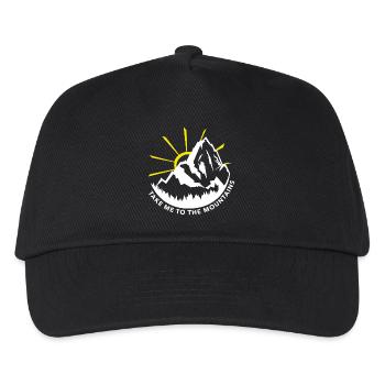 take me to the mountains, sport, outdoor, alpen - Kids’ Baseball Cap - black - Front