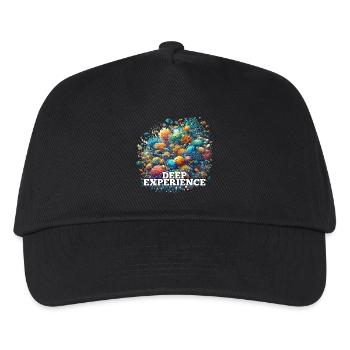 Tiefe Erfahrung Korallen Fische Geschenk - Kinder Basecap - Schwarz - Vorne