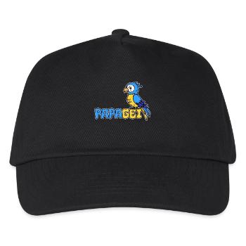 Papagei Spruch Tierliebhaber Haustier Vogel Zoo - Kinder Basecap - Schwarz - Vorne